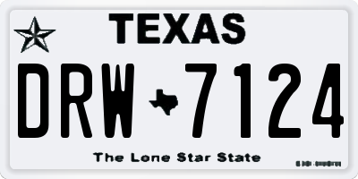 TX license plate DRW7124