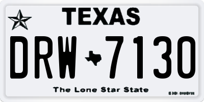 TX license plate DRW7130