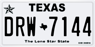 TX license plate DRW7144