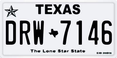 TX license plate DRW7146