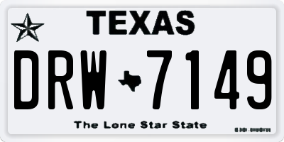 TX license plate DRW7149