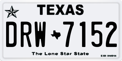 TX license plate DRW7152