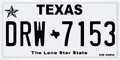 TX license plate DRW7153