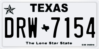 TX license plate DRW7154