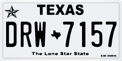TX license plate DRW7157