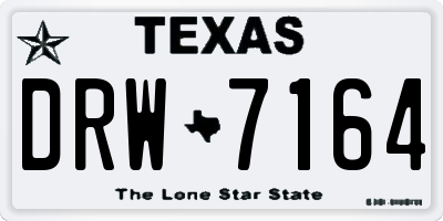 TX license plate DRW7164
