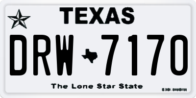 TX license plate DRW7170