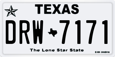 TX license plate DRW7171