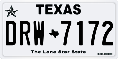 TX license plate DRW7172