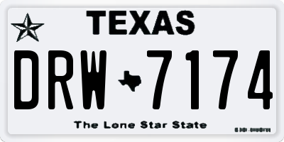 TX license plate DRW7174