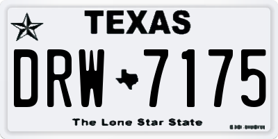 TX license plate DRW7175