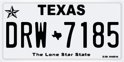 TX license plate DRW7185