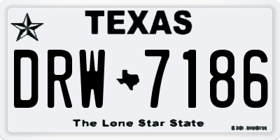 TX license plate DRW7186