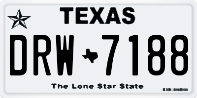 TX license plate DRW7188