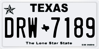 TX license plate DRW7189