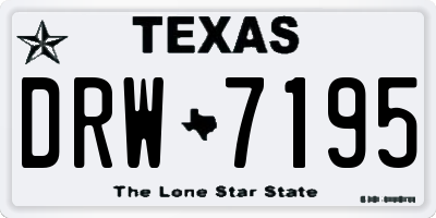 TX license plate DRW7195