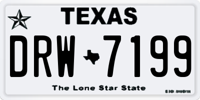 TX license plate DRW7199