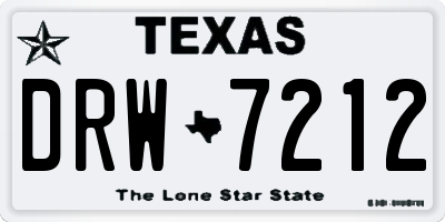 TX license plate DRW7212
