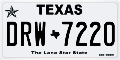 TX license plate DRW7220