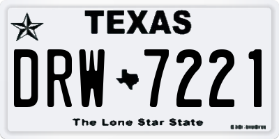 TX license plate DRW7221