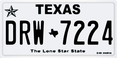 TX license plate DRW7224