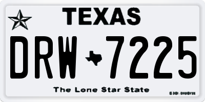 TX license plate DRW7225