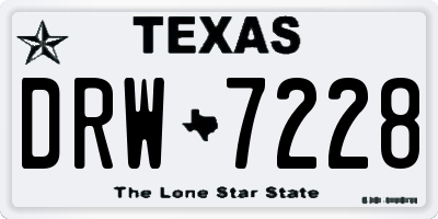 TX license plate DRW7228