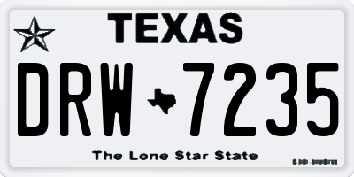 TX license plate DRW7235