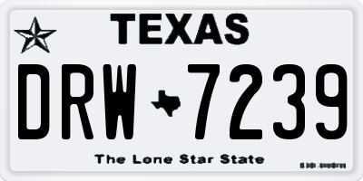 TX license plate DRW7239
