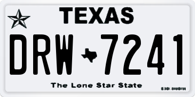 TX license plate DRW7241