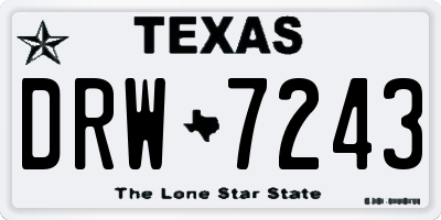 TX license plate DRW7243