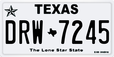 TX license plate DRW7245