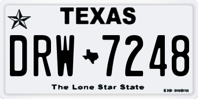 TX license plate DRW7248