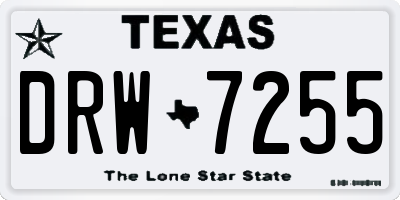 TX license plate DRW7255