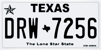 TX license plate DRW7256