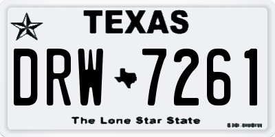 TX license plate DRW7261