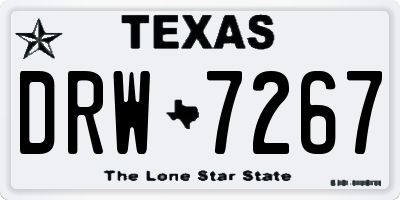 TX license plate DRW7267