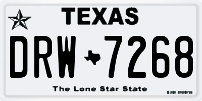 TX license plate DRW7268