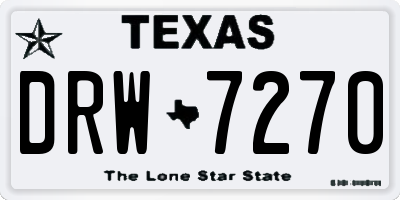 TX license plate DRW7270