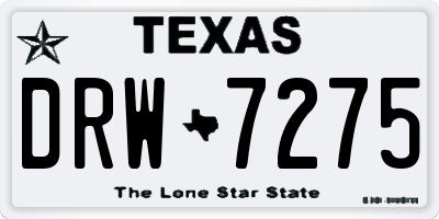 TX license plate DRW7275