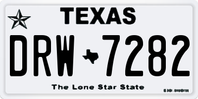 TX license plate DRW7282