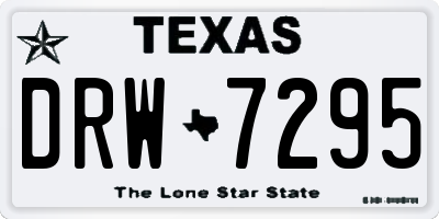 TX license plate DRW7295