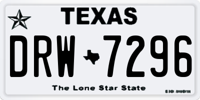 TX license plate DRW7296