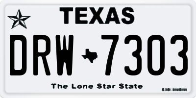 TX license plate DRW7303