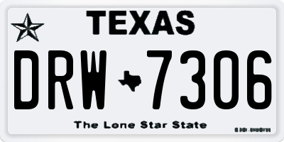 TX license plate DRW7306