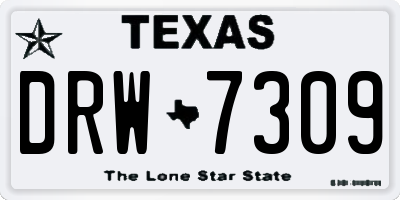 TX license plate DRW7309