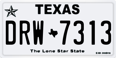 TX license plate DRW7313