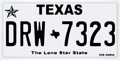 TX license plate DRW7323