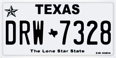 TX license plate DRW7328