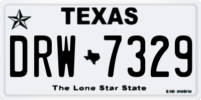 TX license plate DRW7329